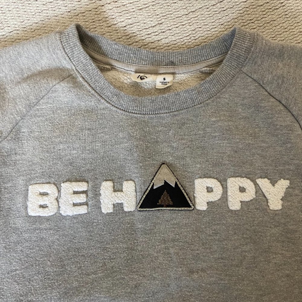Tentree "Be Happy" Crewneck Small
